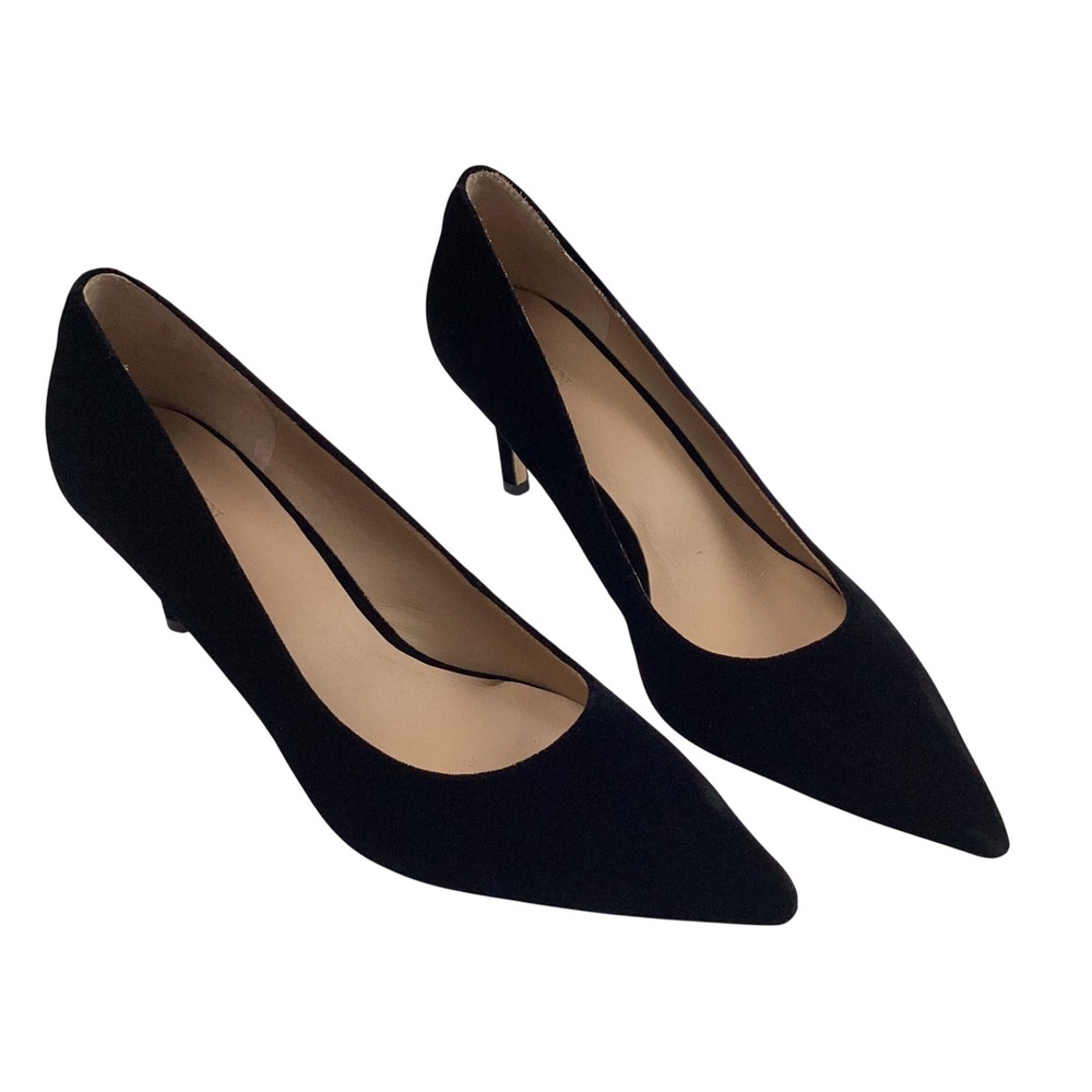 Lauren Ralph Lauren Black Velvet Pointed Toe Pumps RLL Logo Heels Womens 11B - Picture 14 of 16